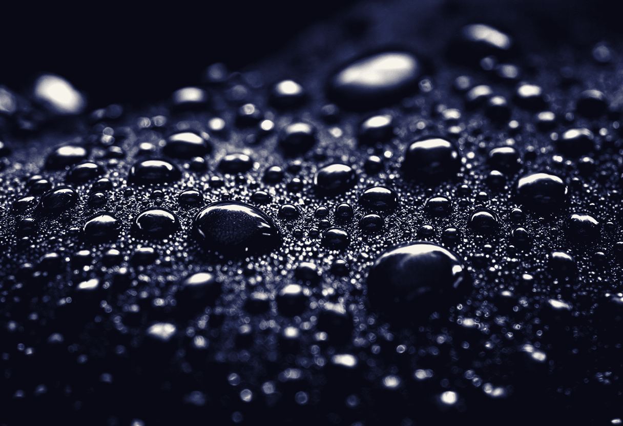 Beading on a sebum rich surface